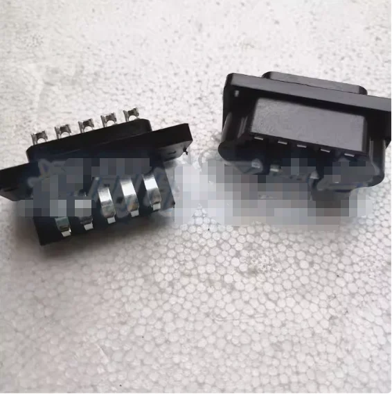 1Pc Rectangular Female 10 Pin Contacts Metal Aviation Plug Socket Connector Block Black CA-10J/K