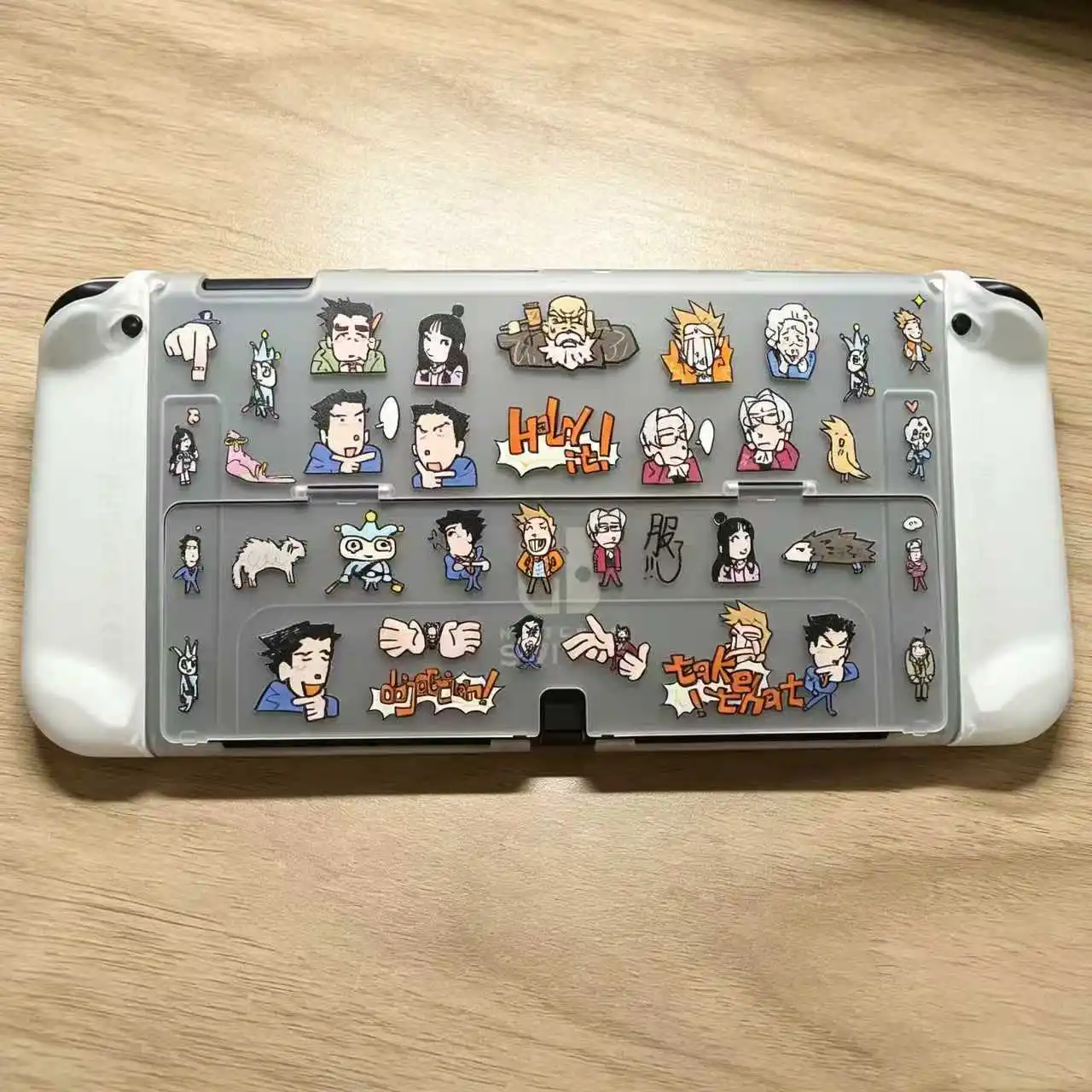 Cartoon Transparent Switch 2 Split Case Can Be Plugged Into The Dock Anti-Fall Cover for Nintendo Switch OLED NS Console Joy-Con