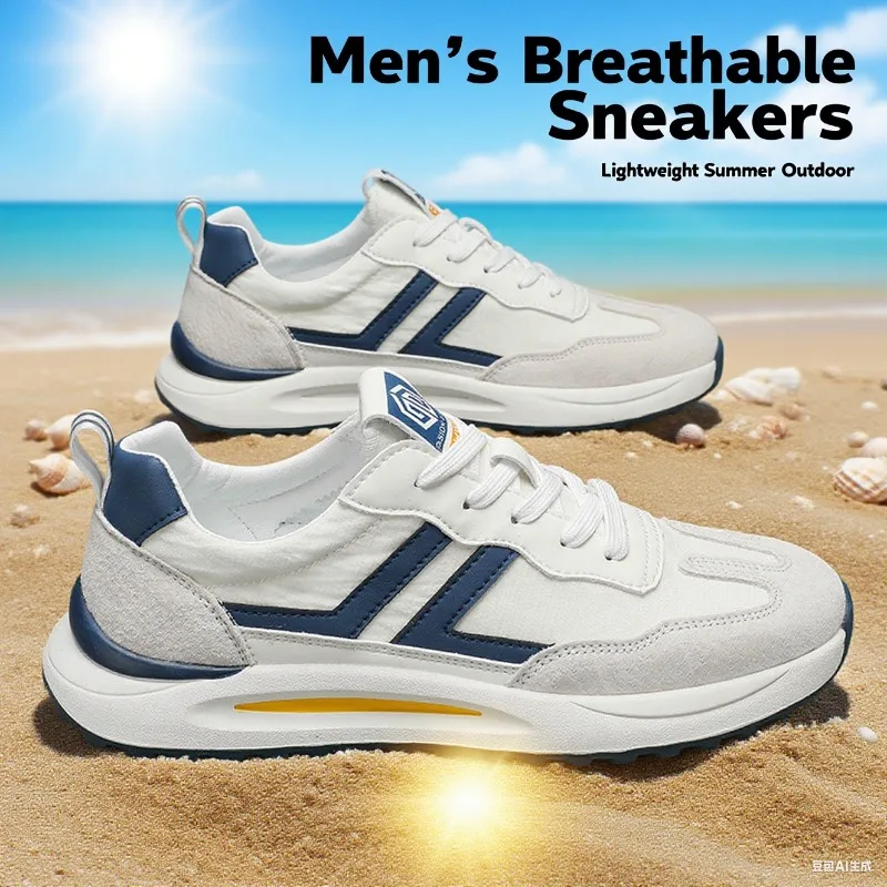 

Men’s Breathable Sneakers Running Shoes Casual Dad Shoes Lightweight Fashion Sneakers Outdoor Summer Tennis