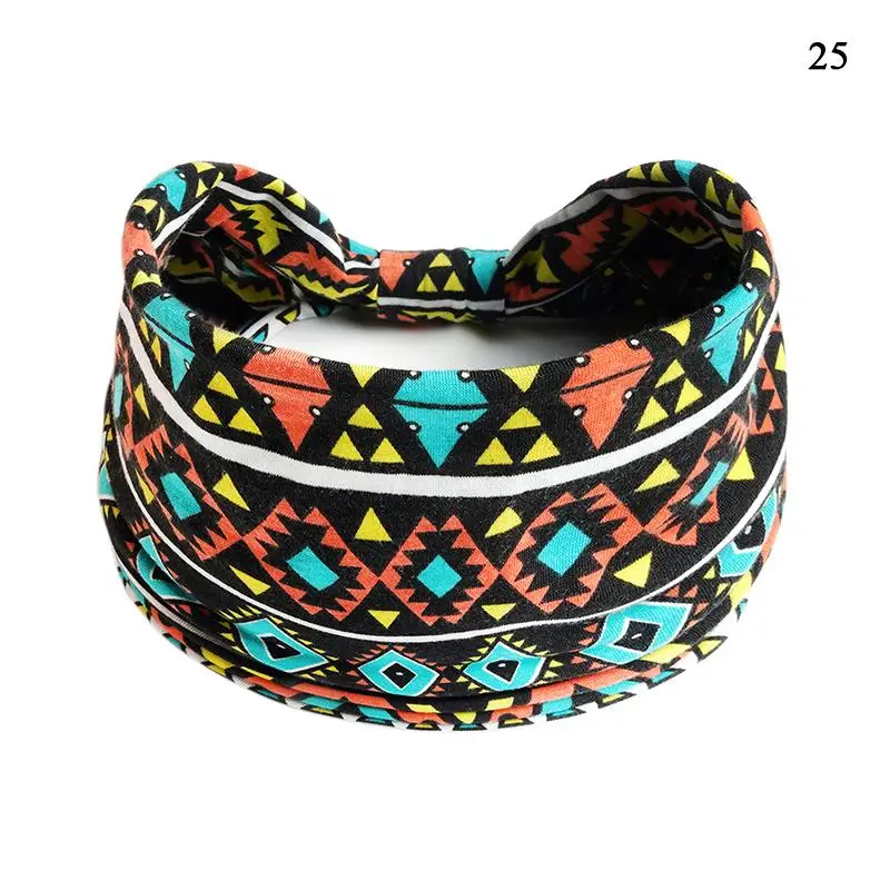 Bohemian Wide Cotton Stretch Headbands Women Headwrap Turban Headwear Bandage Hairbands Bandana Wide Headbands Hair Accessories