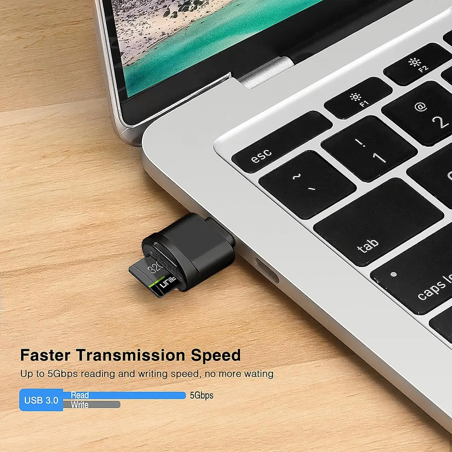 Mini Type-C to SD Micro SD TF Card Reader Memory Card, Suitable for Samsung Huawei Xiaomi, Aluminum Alloy Card Reader image 4
