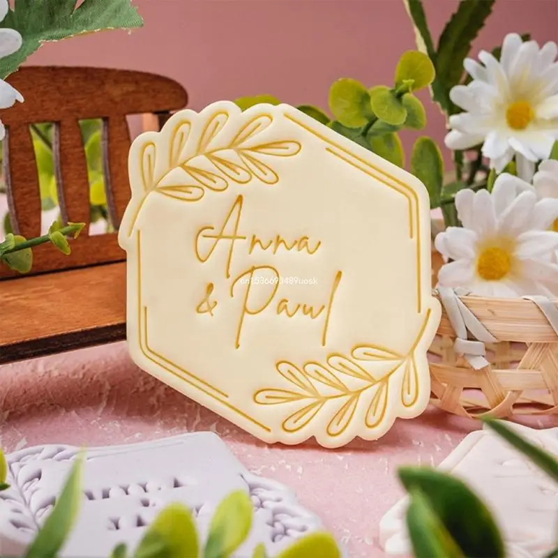 Stampi in silicone per biscotti con cornice con motivi delicati per biscotti creativi dessert