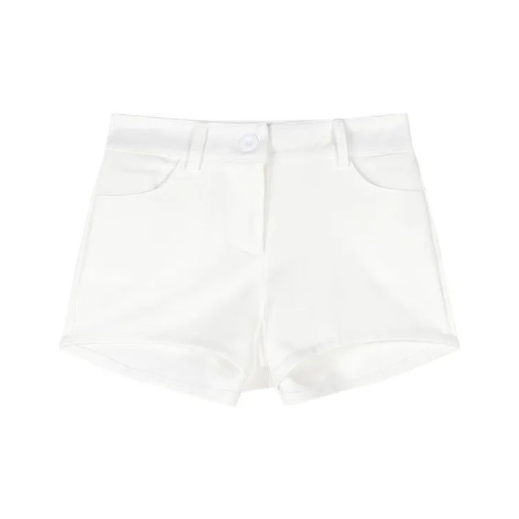 Summer White Shorts for Women Korean Simple Slim Skinny High Eleatic Denim Shorts Woman Basic All-Match Casual Jeans Short Pants