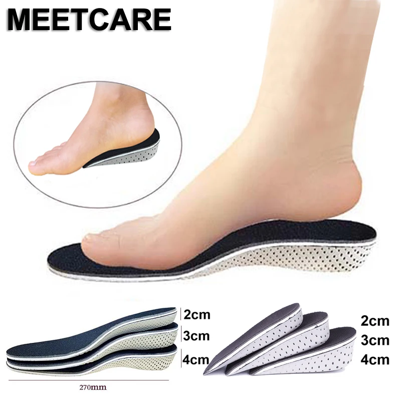 1 Paar Halb-/Vollschuh-Einlegesohlen, Ferseneinlage, Sportkissen, EVA-Memory-Schaum, Fersenlift, 2/3/4 cm höher, unsichtbares Erhöhungspolster