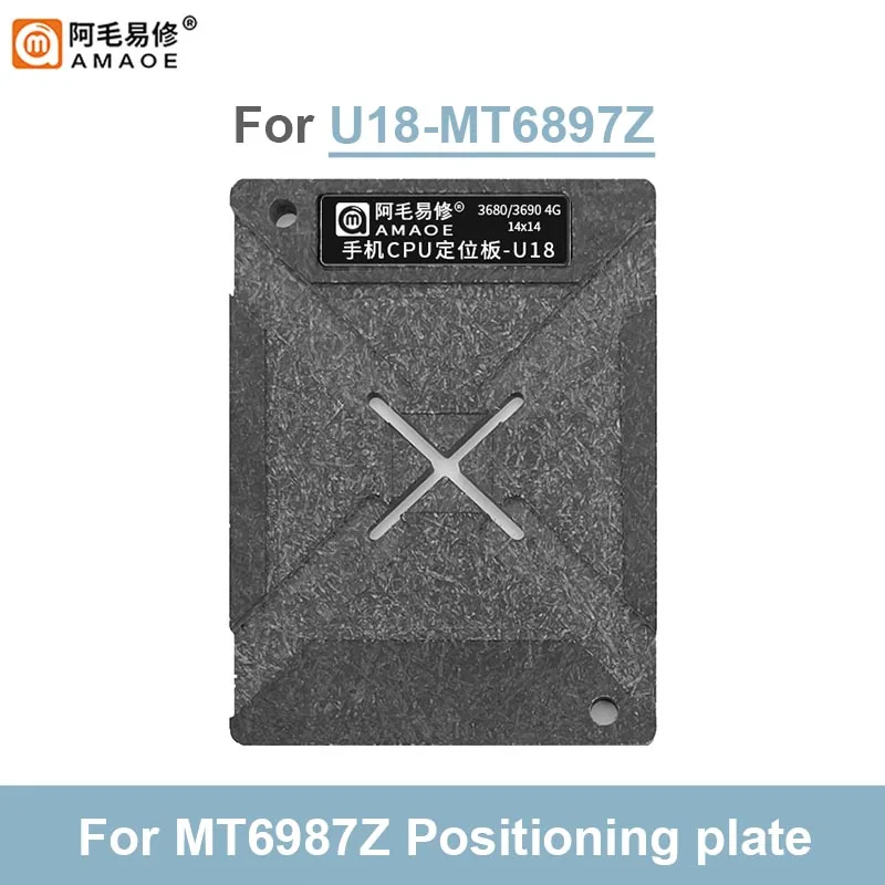 Imagem -02 - Amaoe-bga Reballing Stencil Template Phone Cpu Repair Tin Planting Platform Grupo Fit para Dimensity 8300ultra U18-mt6897z