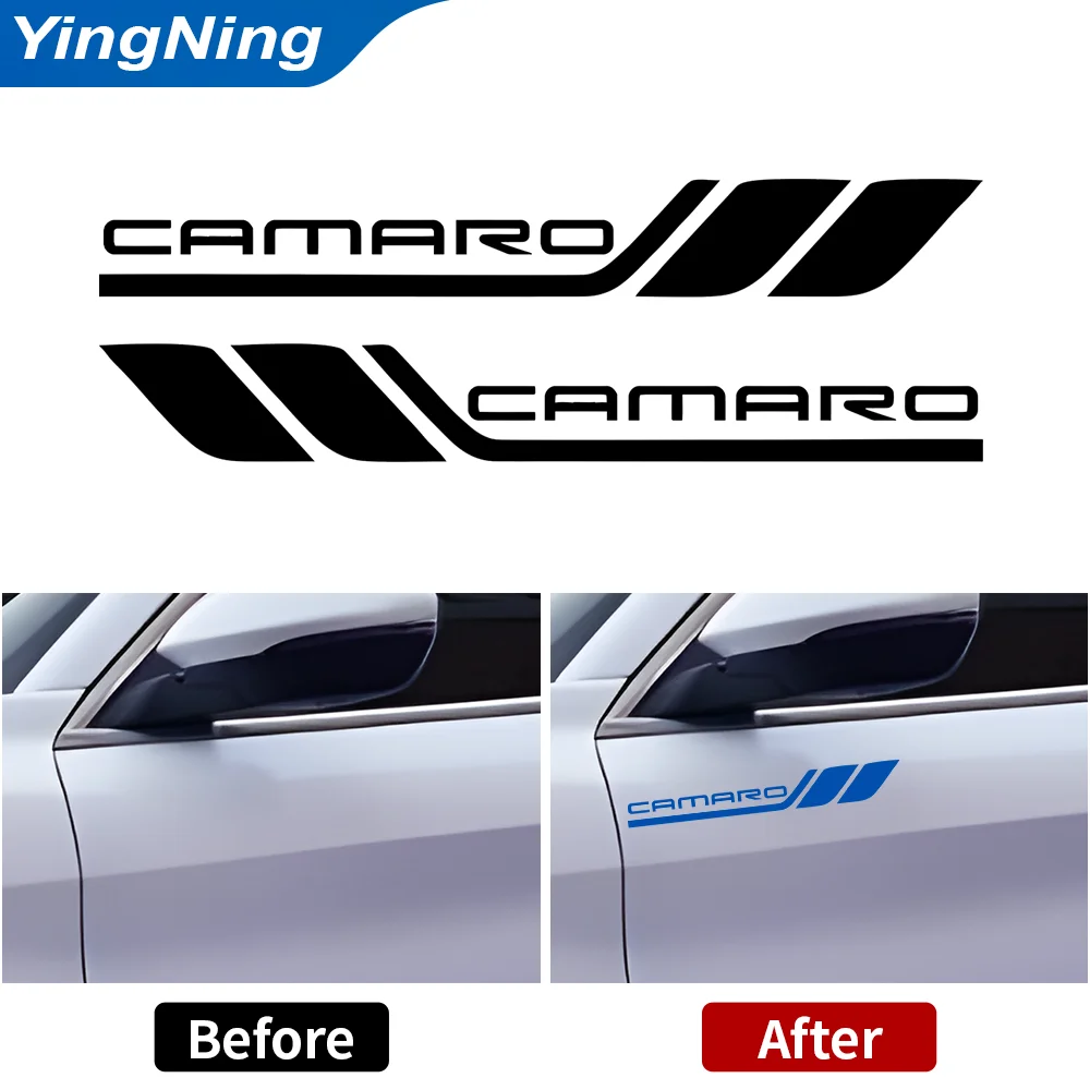 2pcs Car Side Sticker For Chevrolet CAMARO Vinyl Car Body Creative Car Fender Decorative Leaf Door Decal Sticker Car Accessories