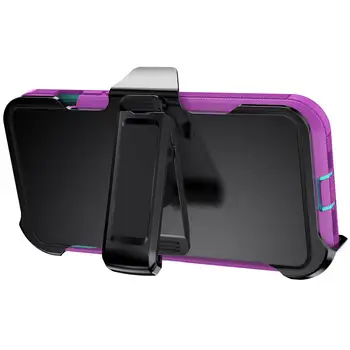 Pro iPhone 12/12 Pro/12 Pro Max nárazuvzdorné pouzdro na telefon, robustní hybridní odolný měkký ochranný kryt s klipem na opasek 10 nejlepší prodej Apple iPhone 12 - №3