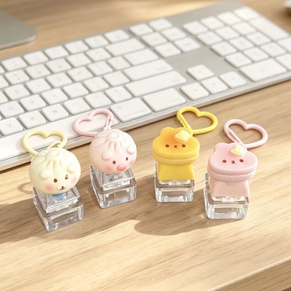 Relaxing Cartoon Fidget Keychain Keys Button DIY Keyboard Clicker Pass The Time 1Keys Pinch Relief Stress