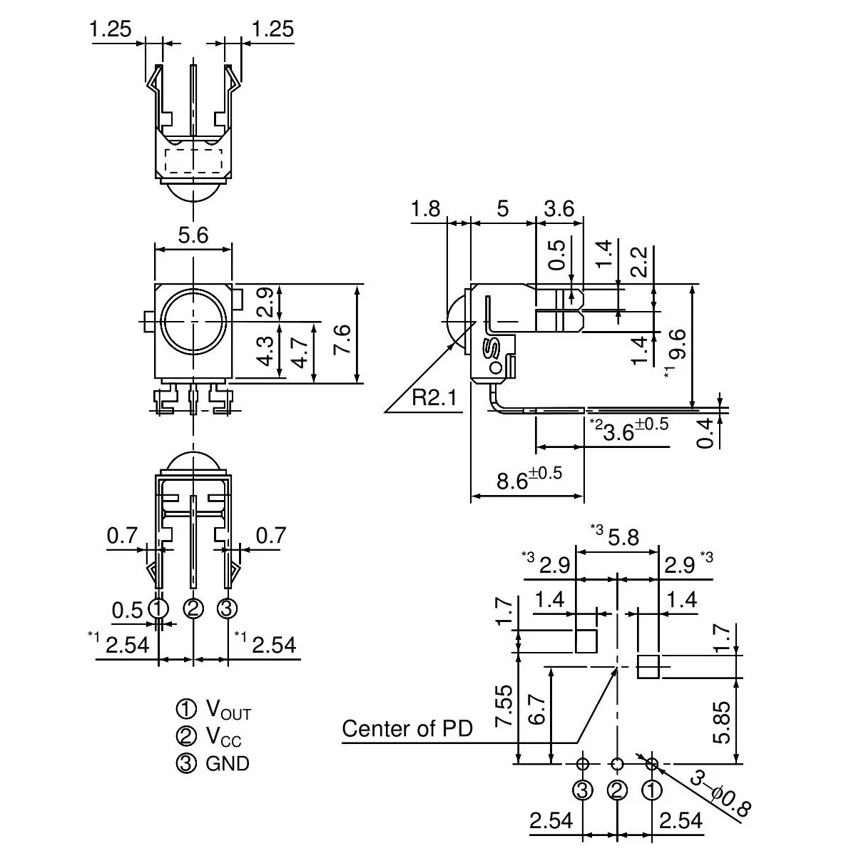 1PC Air conditioner infrared receiver for Whirlpool Mitsubishi Toshiba Daikin Fujitsu receiver head