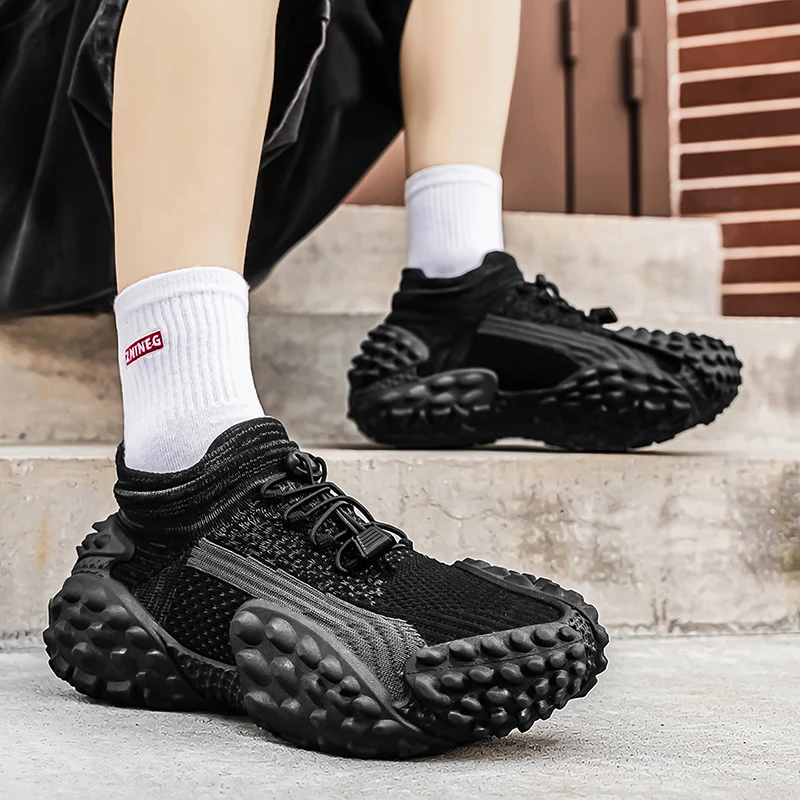 2026 New Knit Slip on Sneakers Large Size 39-45 Breathable Soft Sole Walking Sports Shoes