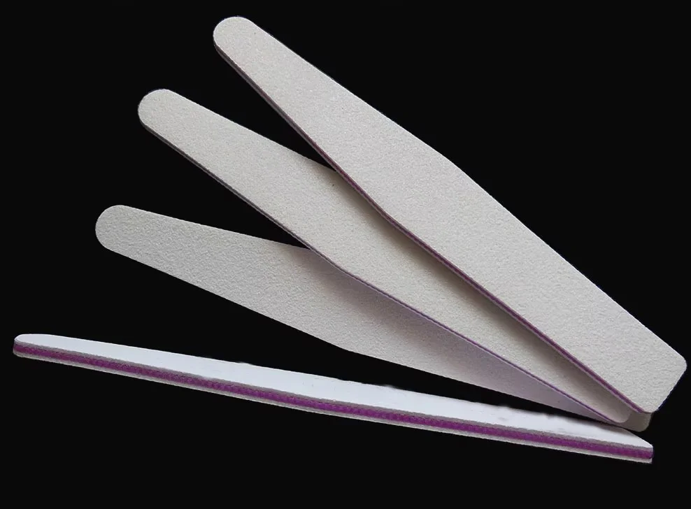 10 pcs/lot high quality salon white tiger  nail file 100/180  professional emery board  nail art tool