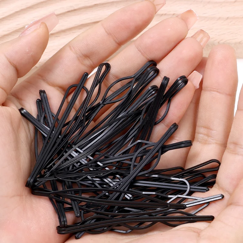 1/20pcs Women\'s BB Barrettes Bobby Pin Metal Black Hairpins Snap Headband Hair Clips Girl Hairgrip Fix Hair Styling Accessories