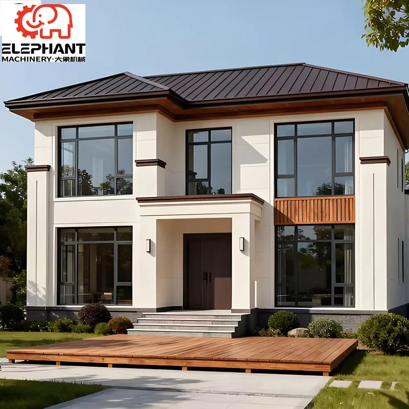Modern luxury light steel frame villa portable prefabricated residential folding container house