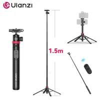 Ulanzi MT-44 B trípode de teléfono Universal 1,5 M configuración de doble cámara palo Selfie con Bluetooth inalámbrico para Sony Canon iPhone Xiaomi
