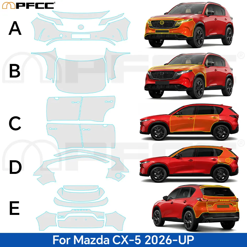 For Mazda CX-5 2026-UP Anti-scratch TPU Paint Protection Film Pre-cut PPF Car Body Clear Bra Invisible Resistant Kit