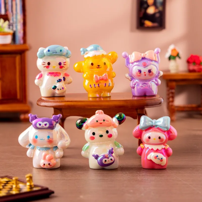 

Популярные аниме Sanrio модель игрушки УФ-покрытие автомобильные украшения мультфильм милые забавные интересные миниатюрные украшения подарок на день рождения