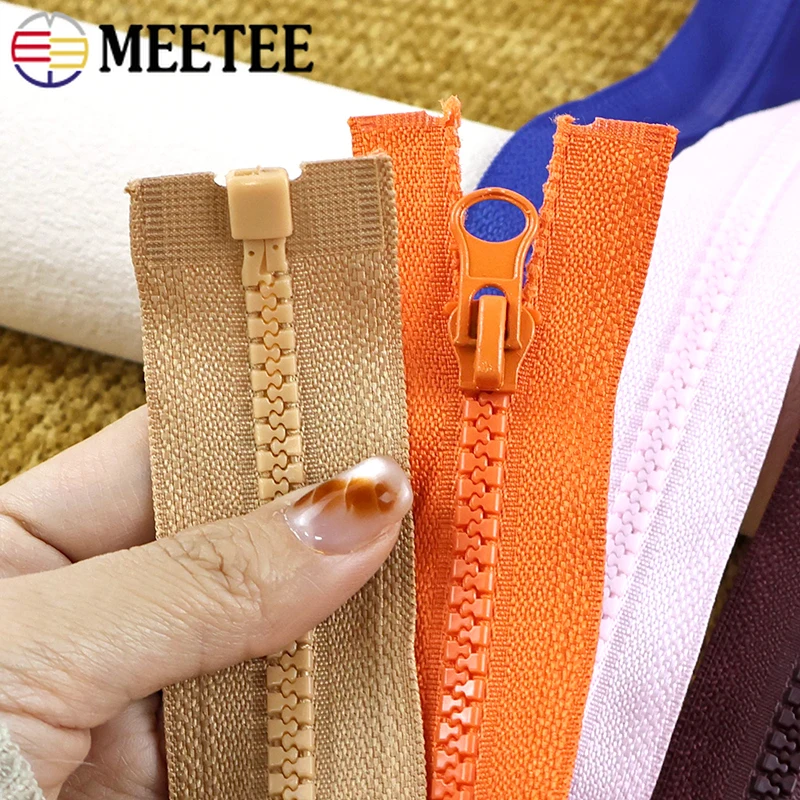 

10Pcs Meetee 5# Resin Zippers 40-120cm Open-End Zips Pants Replace Closure Zip Tent Luggage Zipper Repair Kit Sewing Accessories