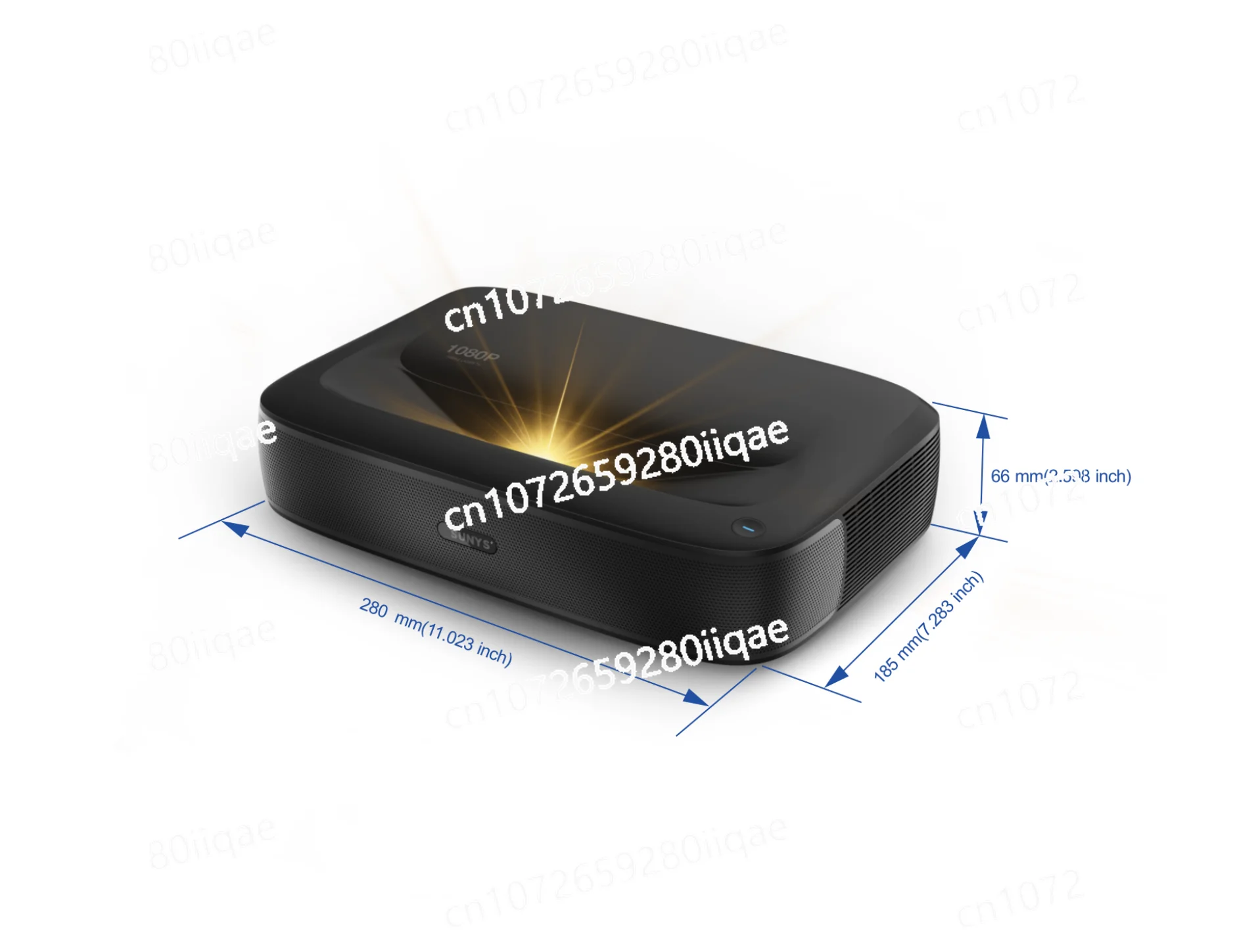 1080P UST Triple Mini Projector Built-in Google TV 1200 ANSI DLP Video UST Projector Auto Focus Home Cinema 2025 New HD