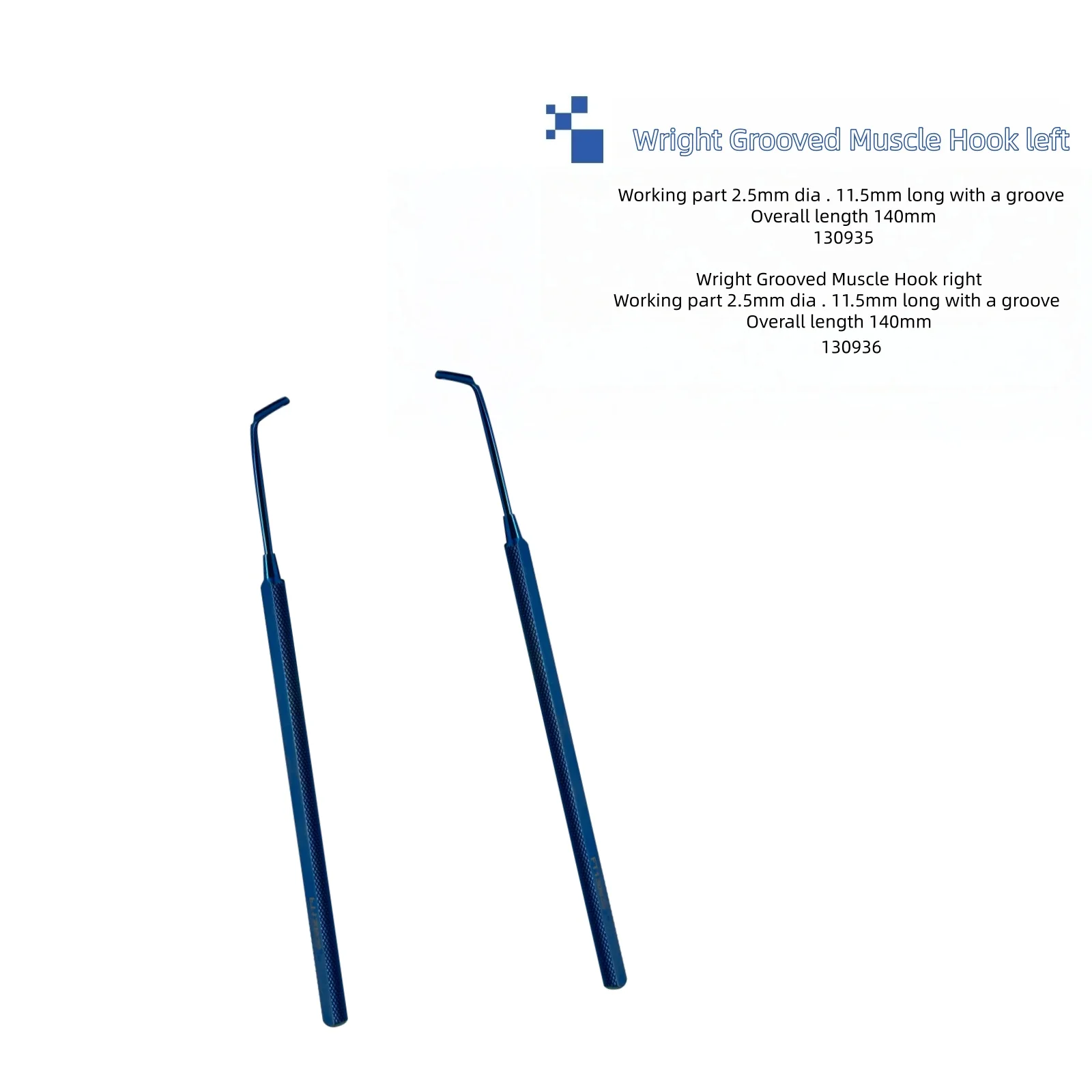 Wright Grooved Muscle Hook Left Right Ophthalmic Surgical Instrument Stainless Steel Eye Surgery Muscle Hook Tool
