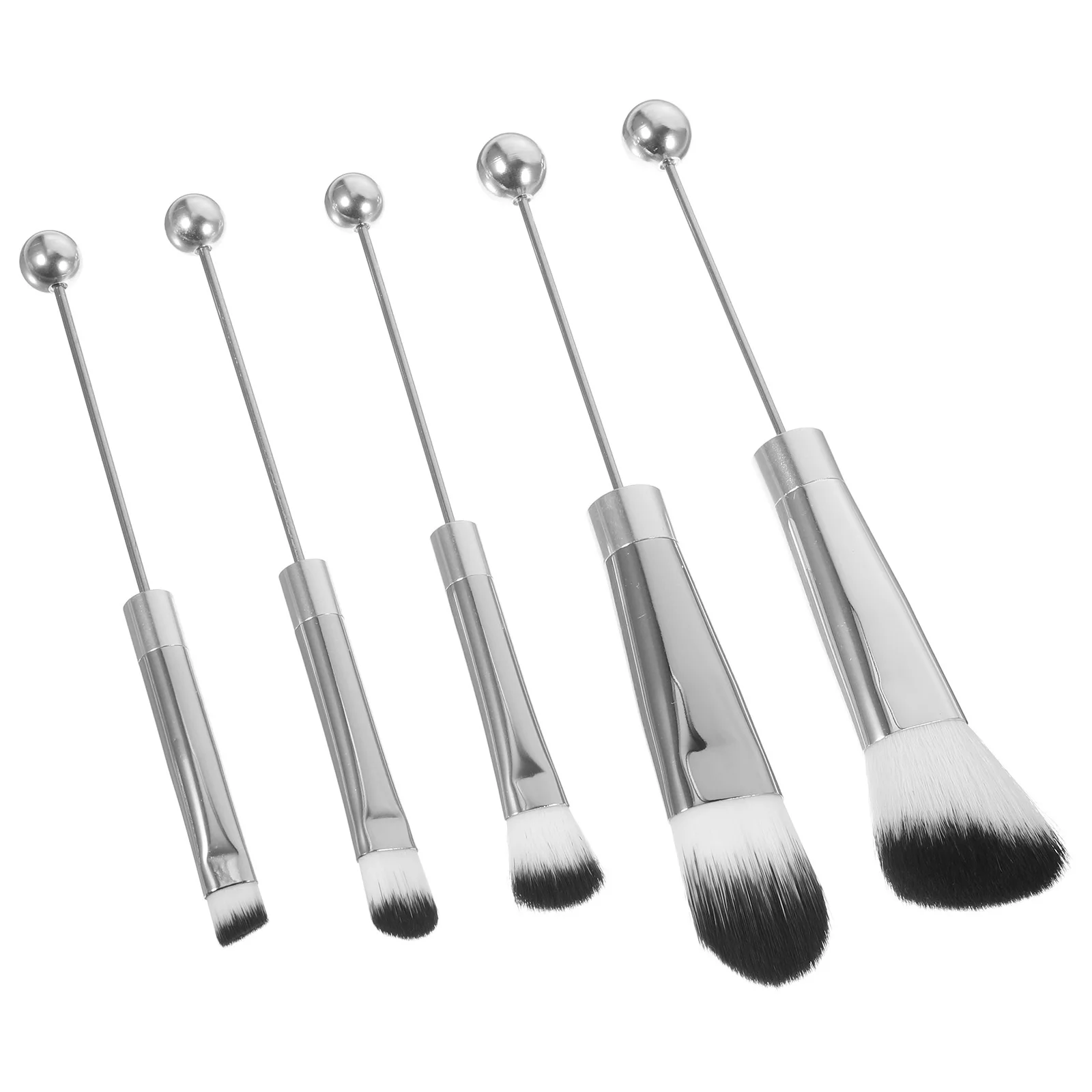 5-delige make-upborstelset Zachte haren Stevig handvat Gemakkelijk mee te nemen Winkel Vrouwen Oogschaduw Blush Losse poederborstels