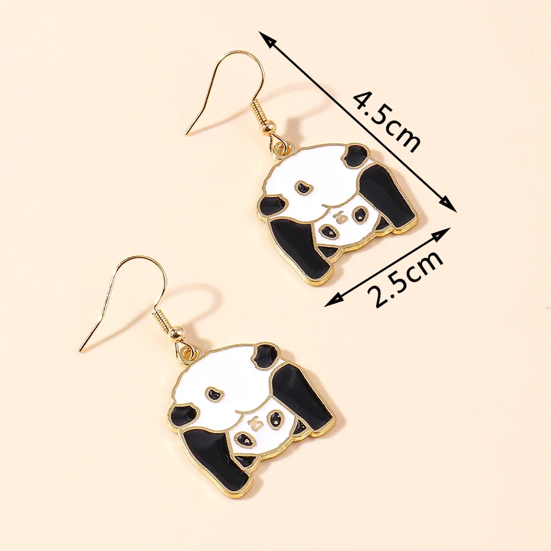 Aihua Cute Enamel Animals Earrings Lovely Cat Paw Duck Unicorn Panda Drop Earring for Women Girls Birthday Gifts Party Jewelry – Detail 14