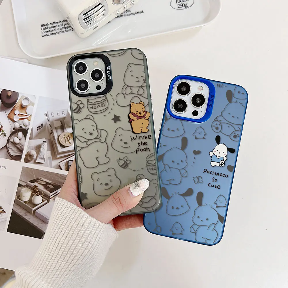 Winnies bär pochacco telefon hülle für samsung a73 a72 a71 a54 a53 a51 a34 a33 a32 a31 a30 a24 a23
