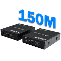 150M HDMI IP Extender 492ft Over Cat5e/6 1080P 60Hz HDMI Ethernet Extender Support one-to-many Transmission via Ethernet Switch