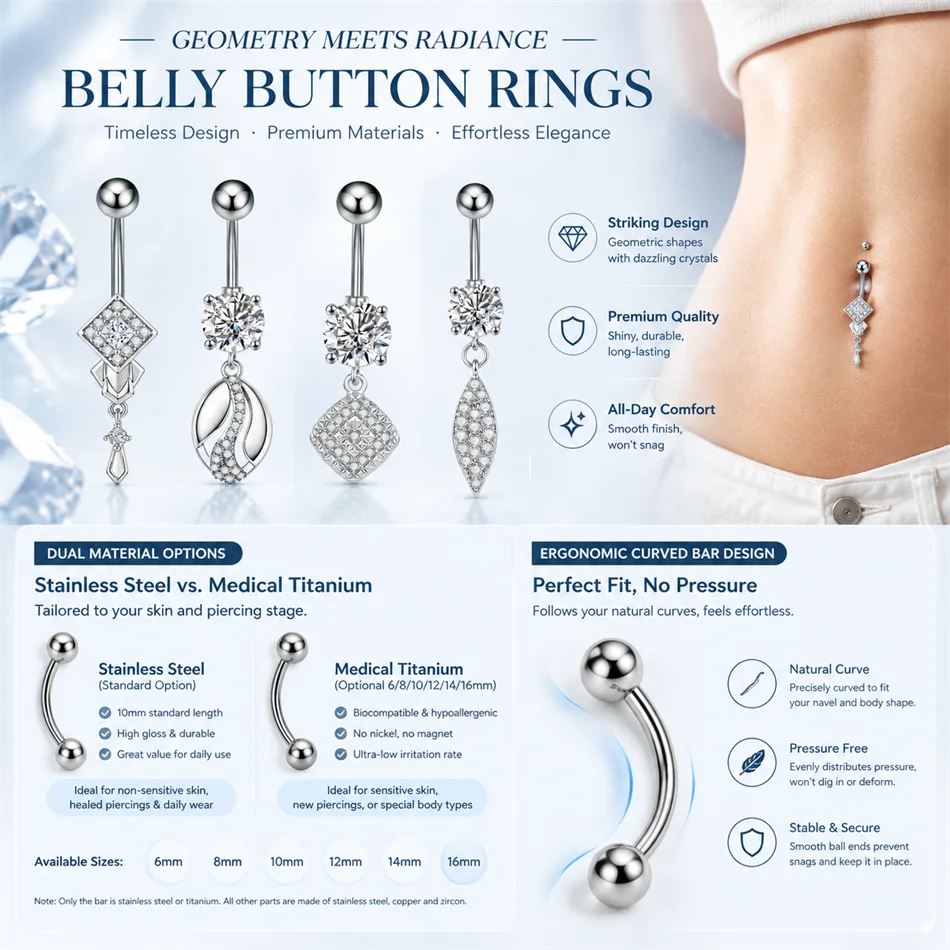 Anneau de nombril géométrique  - Body Piercing Quality Jewelry avis et prix