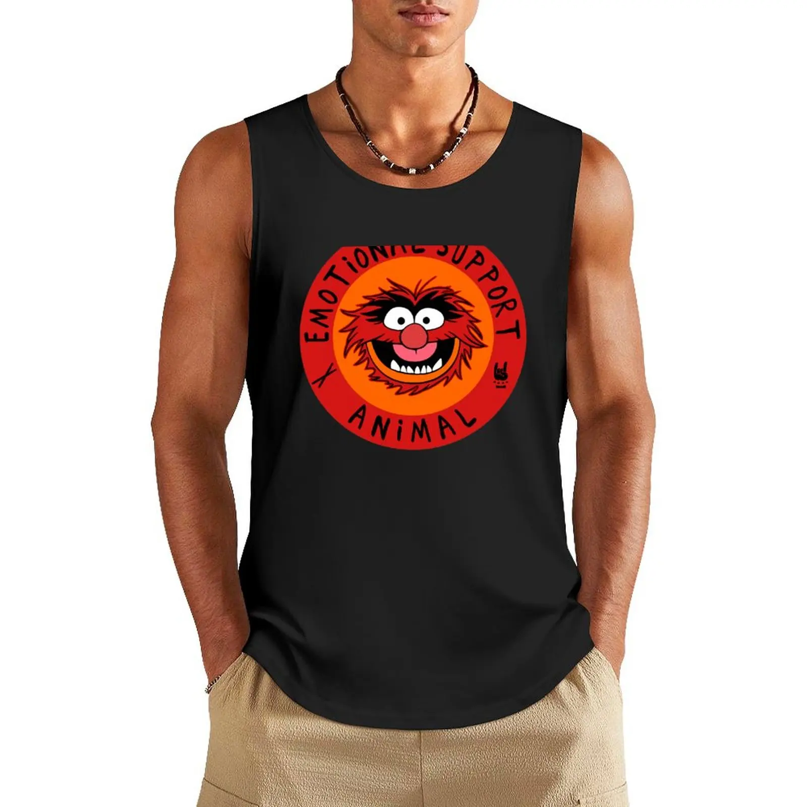 

Muppets Animal Tank Top Body man t-shirts for Men's gym Vests