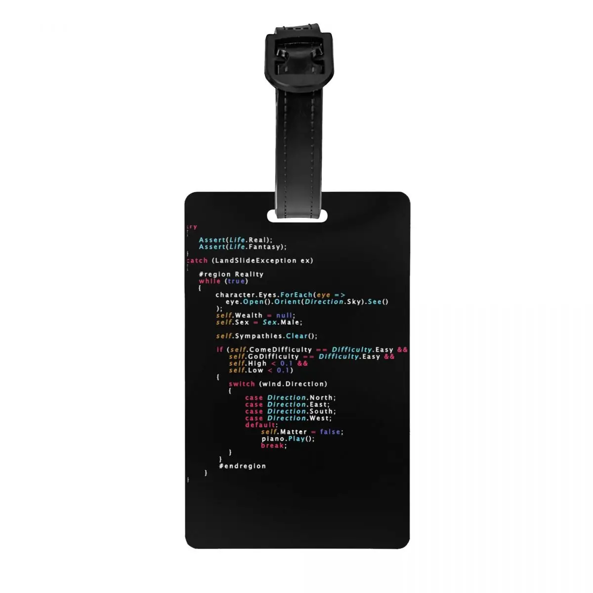 Real Life Coding Programming Luggage Tags Custom Hacker Programmer Softwarea Baggage Tags Privacy Cover Name ID Card