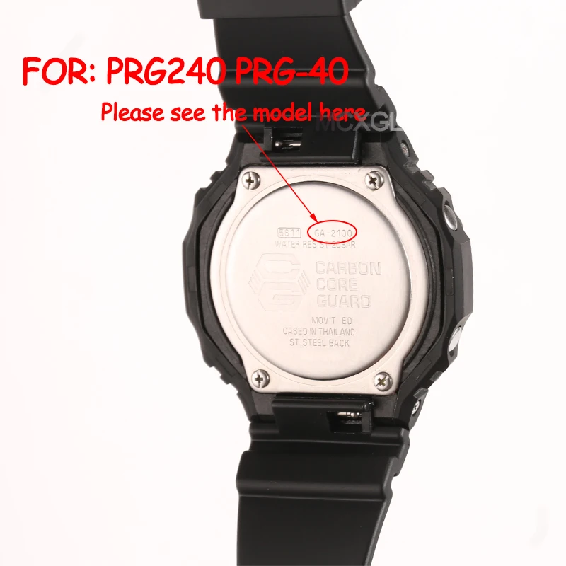 For Casio PRG-240 PRG-40 PAG-40 Specialized Interface TPU Replacemnet Strap Resin Wristband Watch Accessories