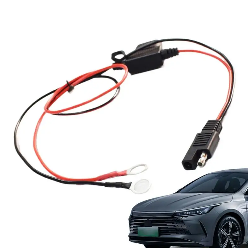 Battery Terminal Harness SAE To O Ring Terminal Harness With Fuse Motorcycle Battery Connector Extension Cord For SUVs RVs