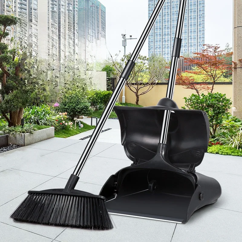 

Новый ветрозащитный набор для уборки на открытом воздухе: метла и совок для уборки территории, специальные инструменты для сбора мусора