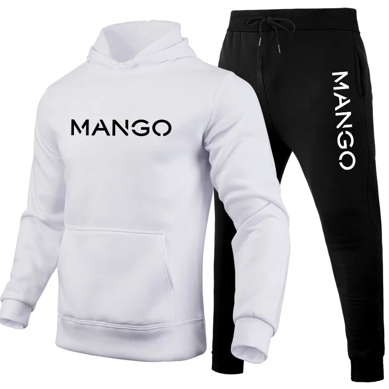 

Mens Tracksuit Letter Print Casual Hooded Sweatshirts 2 Pcs Set Outdoors Sports Jogging Mens Clothing Fashion Street Sportswear