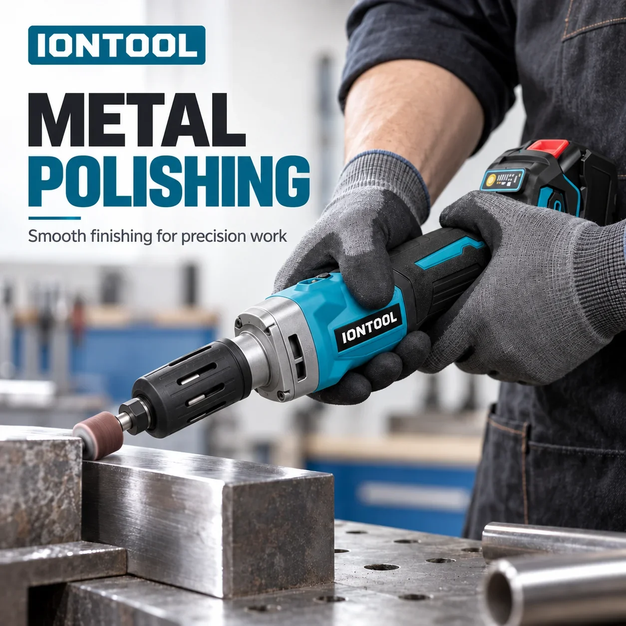 IONTOOL Handheld Cordless Die Grinder 6mm Collet for Stone Carving and Wood Detail Shaping and Mold Surface Buffing Tool