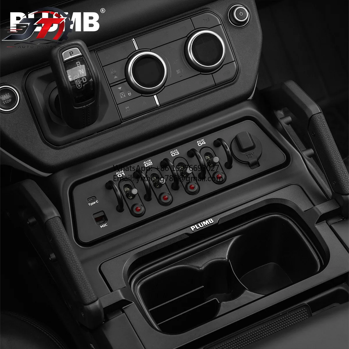 New style PLUMB-MGT 4-AUX Switch Control Panel Console, Off-Road Accessory Switch Panel, Vehicle Electrical Control System For L