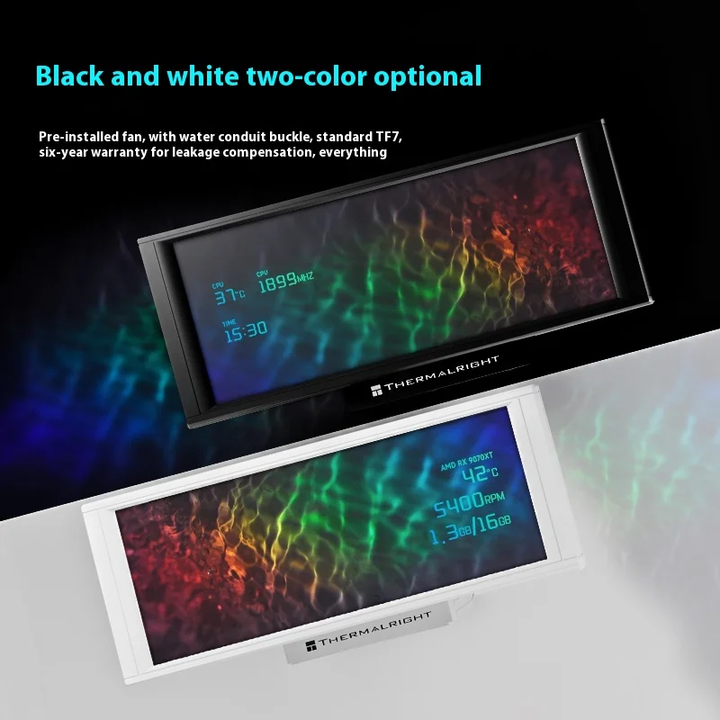 مشعاع Thermalright TROFEO VISION 360 ARGB أسود متكامل عمودي أفقي ومبرد بالماء