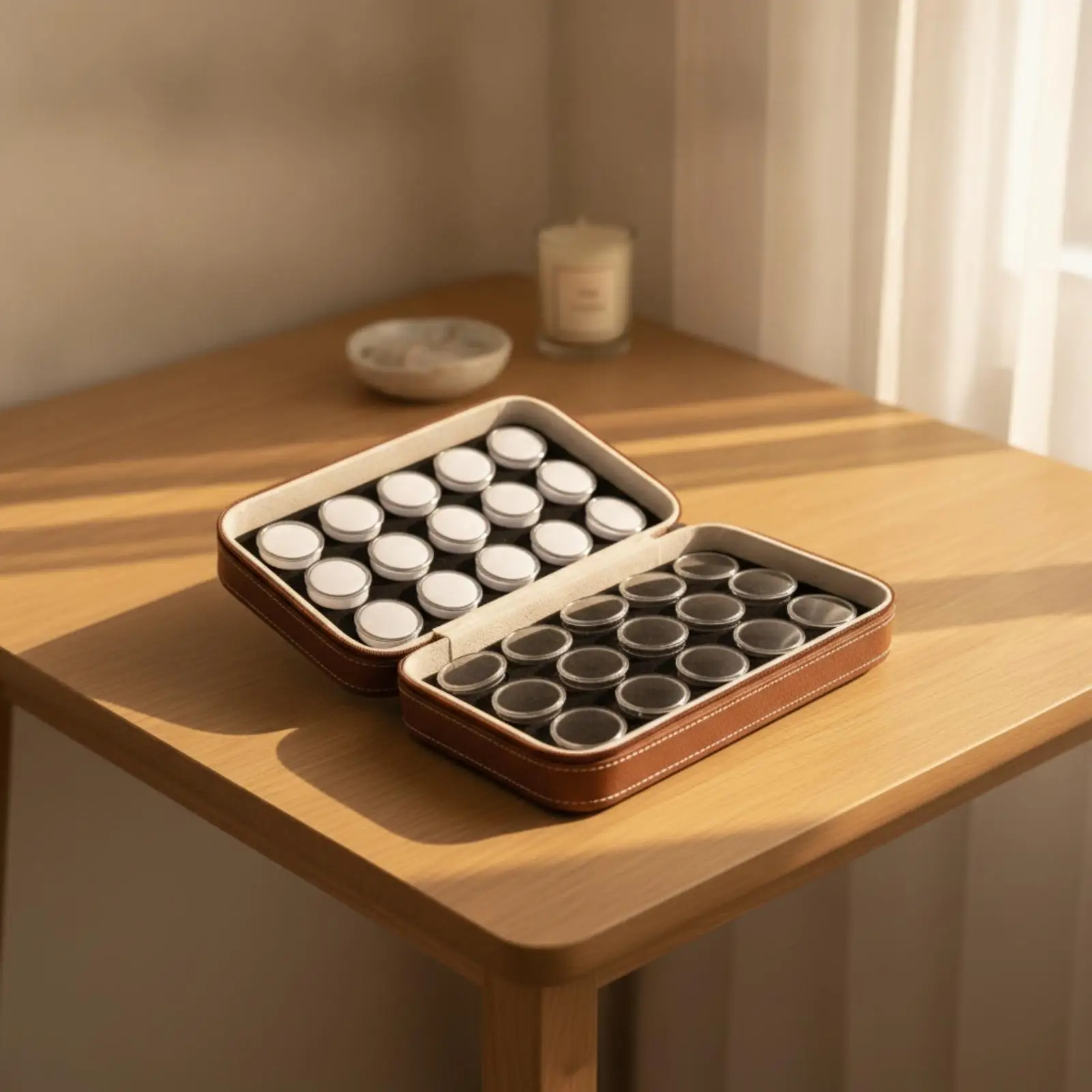 Portable Bead Organizer Storage Box with Transparent Compartments for Jewelry Making Supplies Travel Case