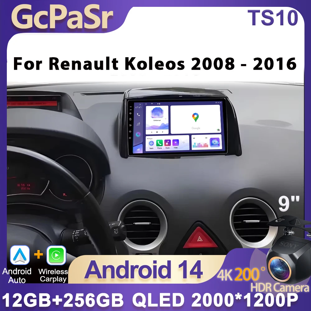 

Android Carplay For Renault Koleos 2008 - 2016 Auto Radio Stereo Multimidia Video Player GPS Auto Navigation 2din DVD Head Unit