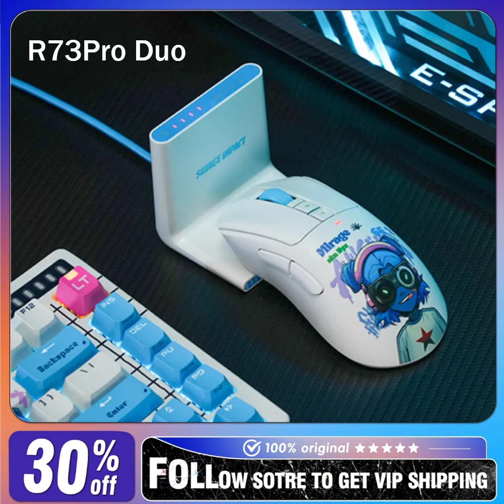 A4Tech Bloody Savage Impact R73PRO Duo Wireless PAW3395 Датчик с двойным подключением Легкая профессиональная игровая мышь для киберспорта