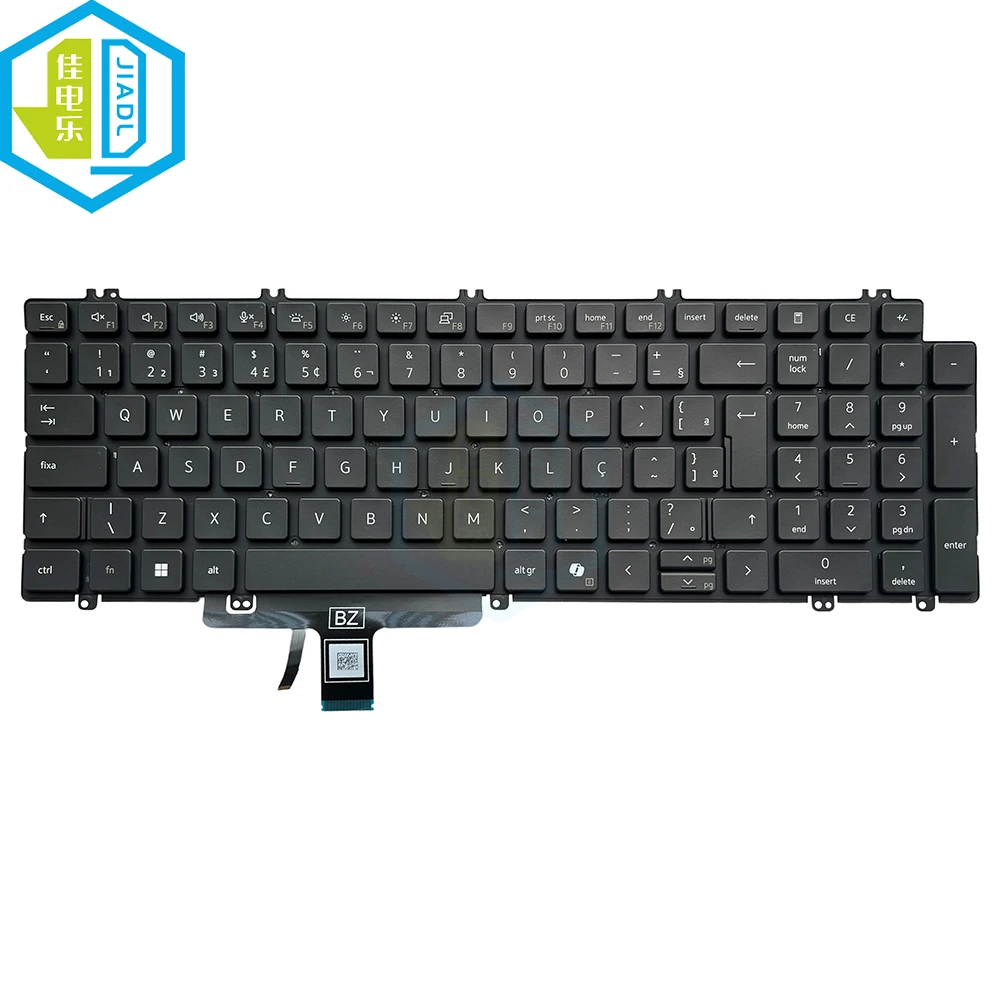 

BR Brazil UK English Laptop Backlit Keyboard For Dell Latitude 5520 5521 Precision 3560 3561 3570 3571 3580 AI Key
