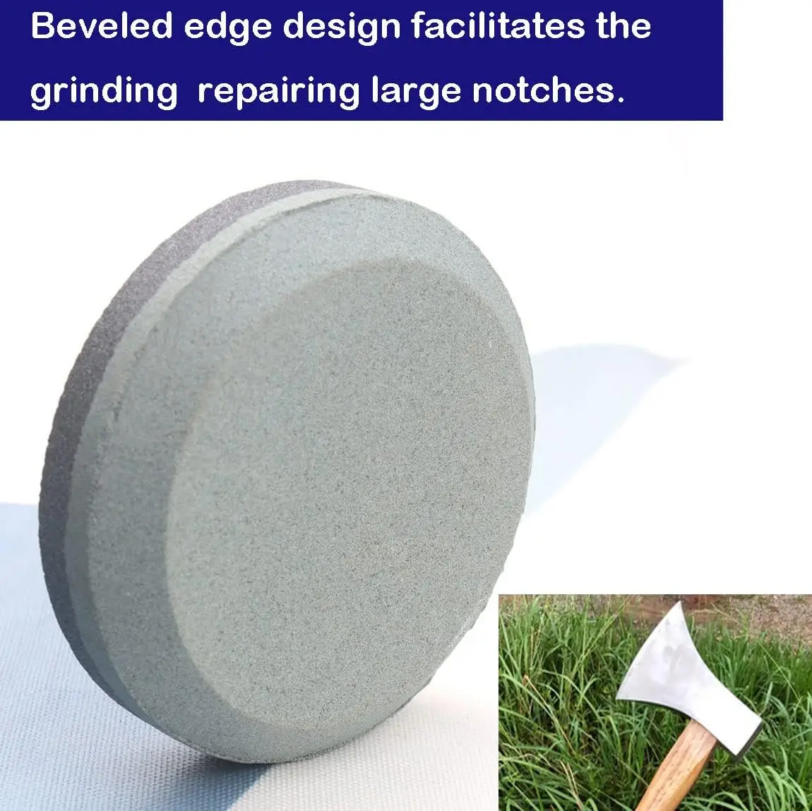 Axe Sharpening Stone,1pc Hatchet Sharpener Puck Dual Grit 120# /180# Round Whetstone - Professional Whetstone & Tool Sharpener