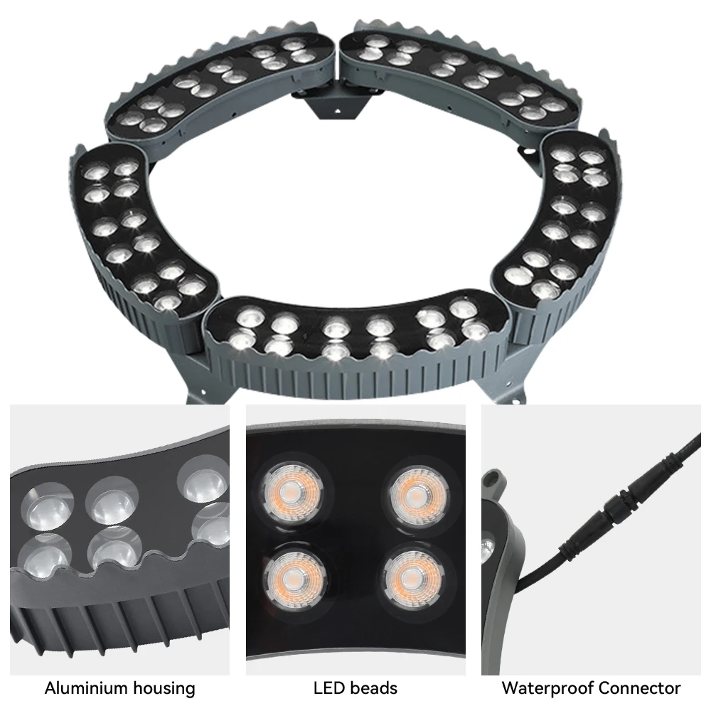 5pcs Outdoor Hugging Tree Spotlight LED Wall Washer Aluminum IP65 Can Be Used Outdoors Under Large Trees and Cylindrical Cones