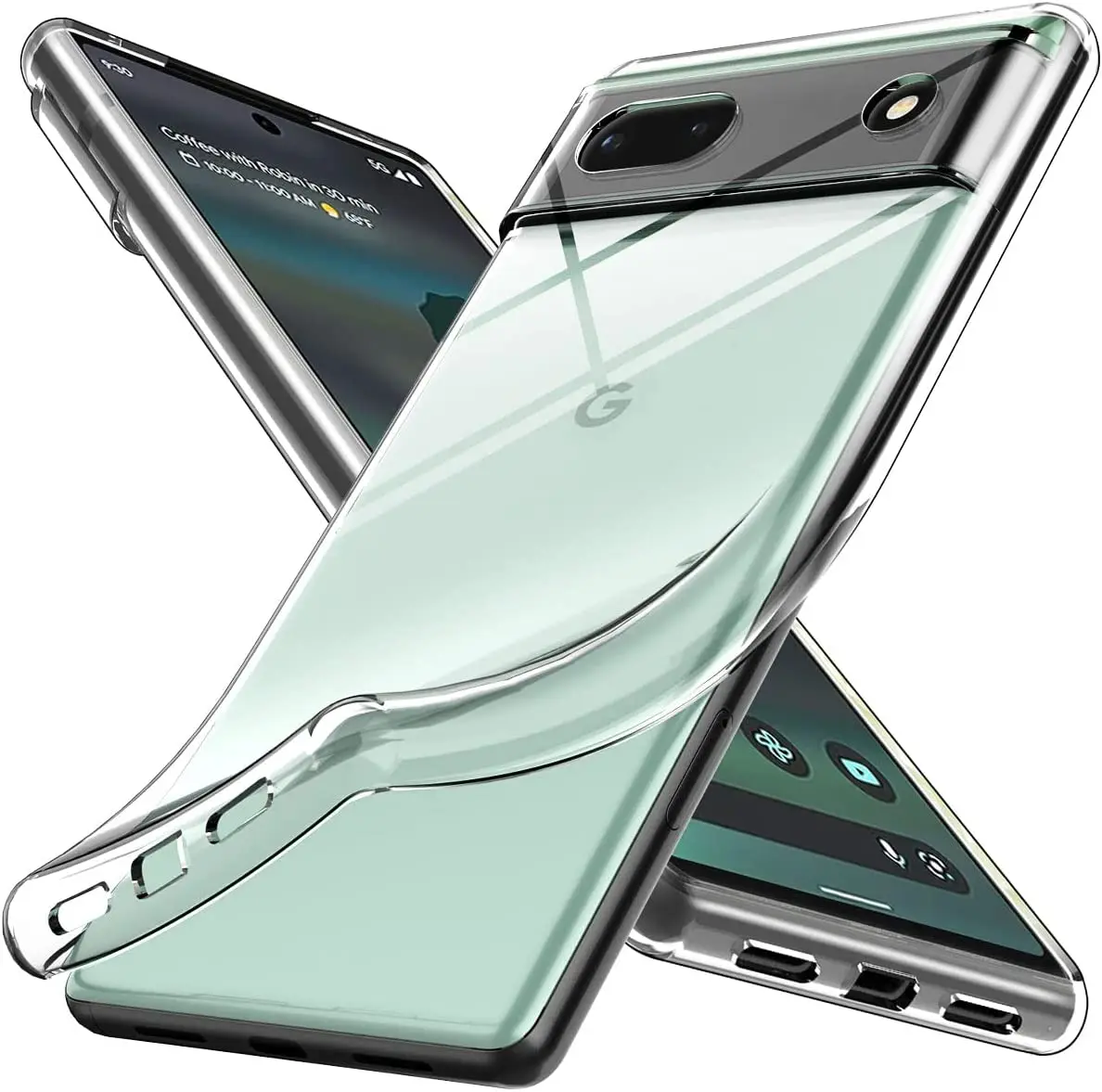 Ultradünne, klare Hülle für Google Pixel 6, 6A, 7, 7A, 8, 8A, 9, 9A, 10 Pro, XL, transparente Abdeckung