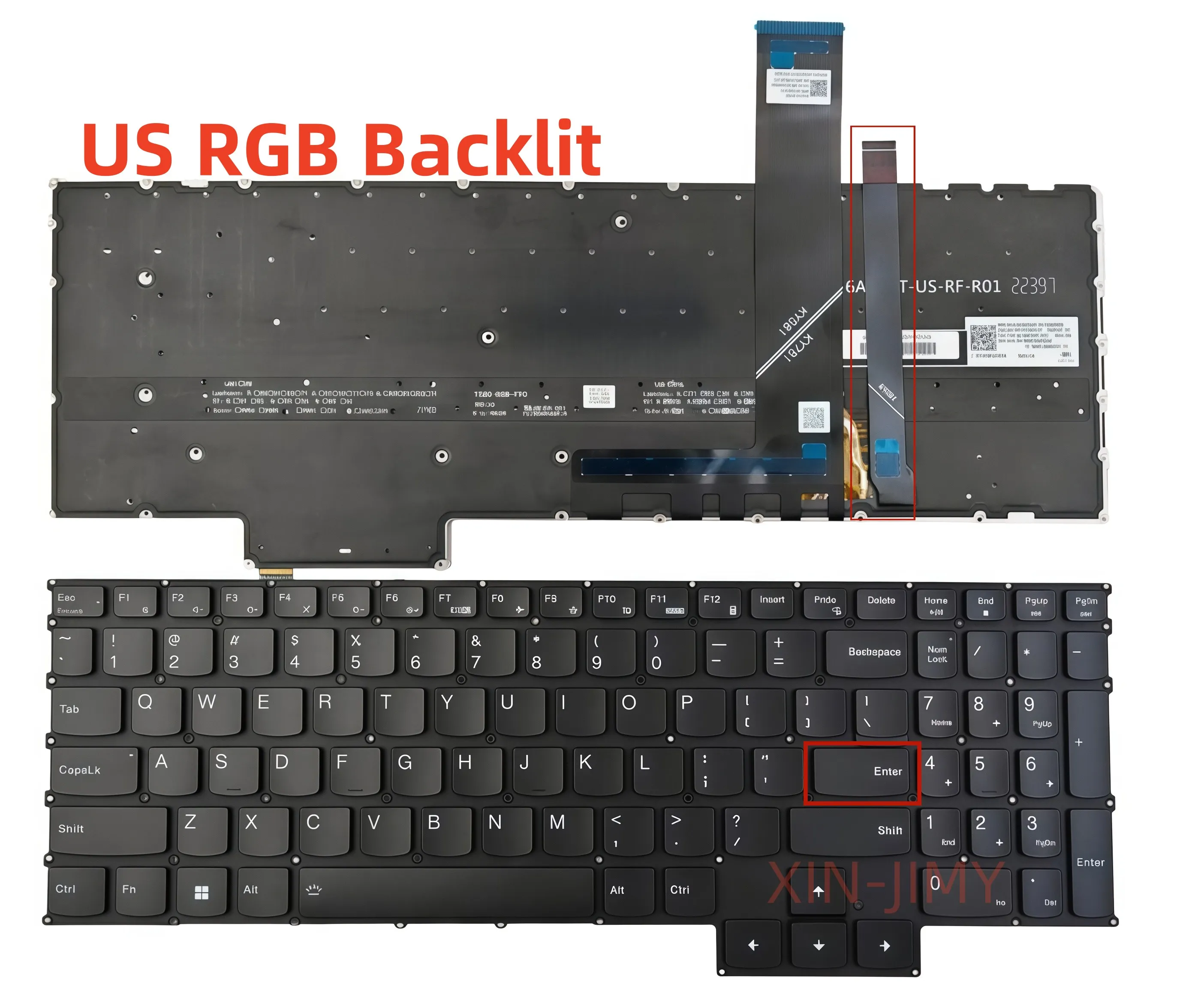 

Клавиатура США с RGB-подсветкой для Lenovo Legion Pro 7 16IRX8 16IRX8H 82WQ 16ARX8 16ARX8H 16IRX9 16IRX9H 83DE PH5CYPerkey