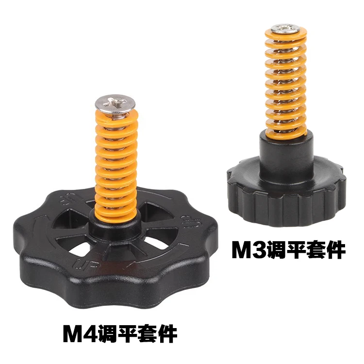 3D Printing Accessories M3/M4 Hot Bed Nut Spring Screw Leveling Kit CR-10 Ender 3 Hot Bed Platform Horizontal Spring Screws