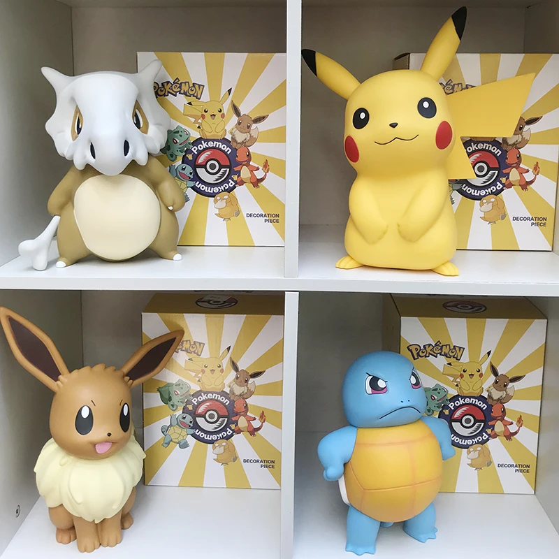 Grande figurine Pokemon Pikachu, Salamèche, Evoli, Ibrahimaccueilli c, Porkby, SLaura, modèle beurre, figurine d'ornement, jouet, cadeaux surprises, nouveau