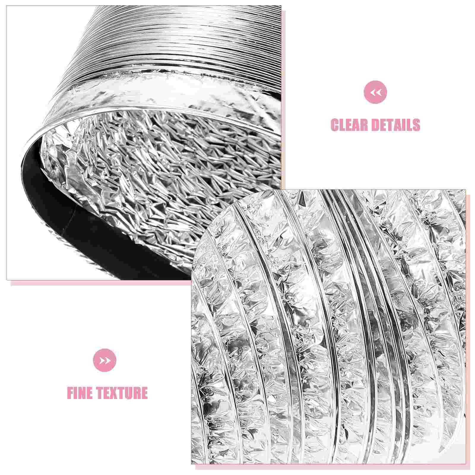 Exhaust Pipe Hose for Stove Chimney Metal Flue Drying Tube Heating Aluminum Foil Vent Range Hood Air
