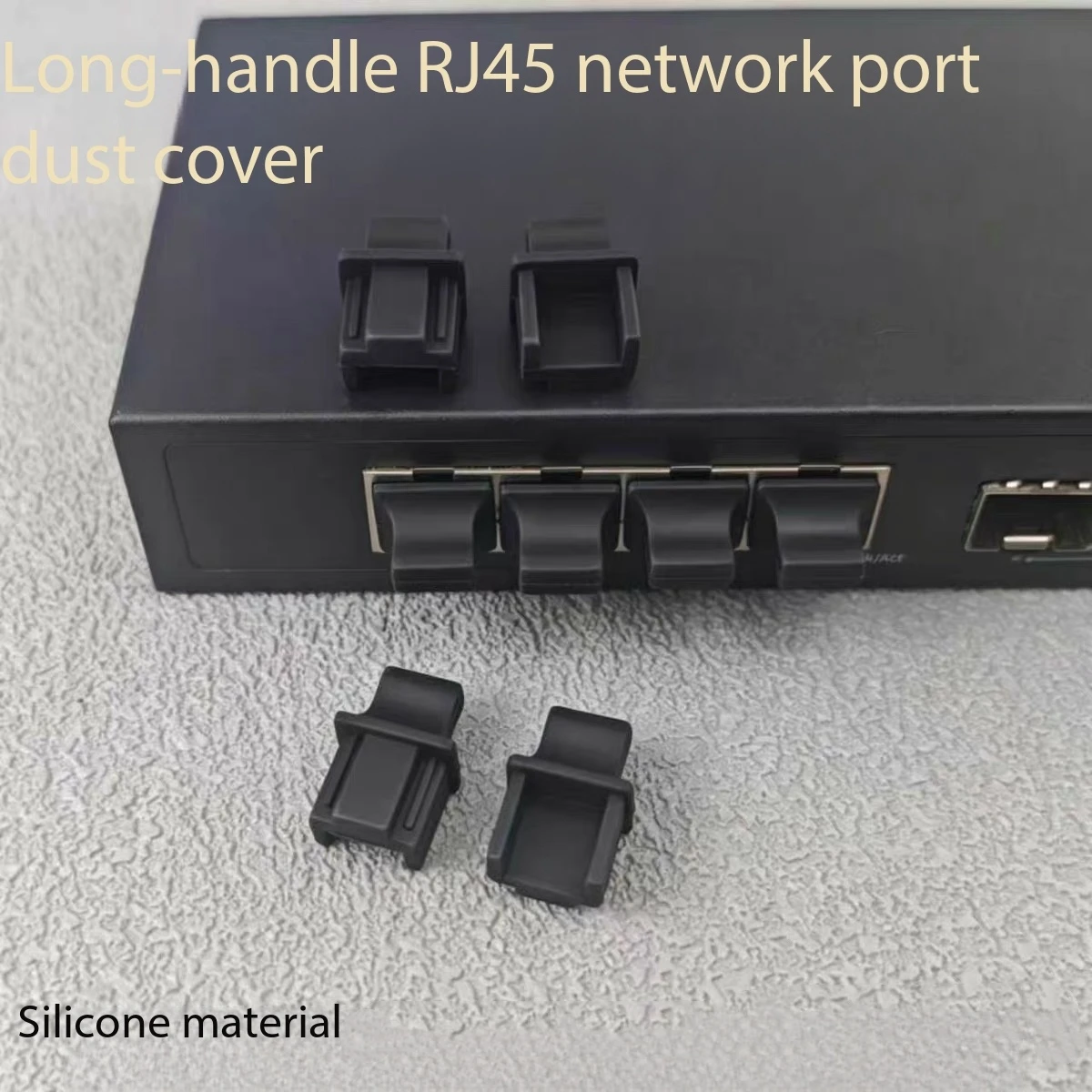 RJ45 dust plug with handle 100pcs Ethernet port dust cap RJ45 network port protective cover computer router
