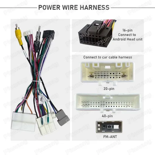 Imagen 2 del producto Instalar el mercado de accesorios, Cable de Radio estéreo automático, arnés de cables de alimentación, conector de audio, adaptador de autobús CAN para Nissan Rogue x-trail Qashqai